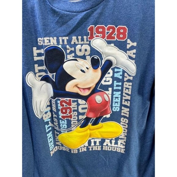 Mickey 1928 Disney Shirt Adult XL Blue Short Sleeve Pullover Tee‎ Mens. - Picture 4 of 9